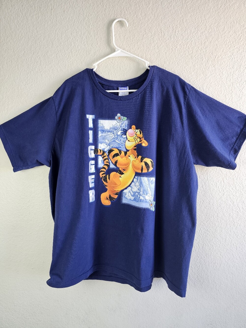 Vintage Disney Navy Tigger Graphic Short Sleeve T Shirt Size 22/24